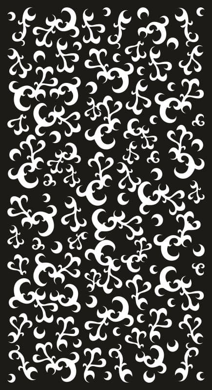 Elegant Floral Swirl Decorative Panel Vector File