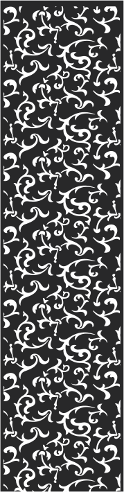 Elegant Floral Swirl Decorative Screen Panel Vector