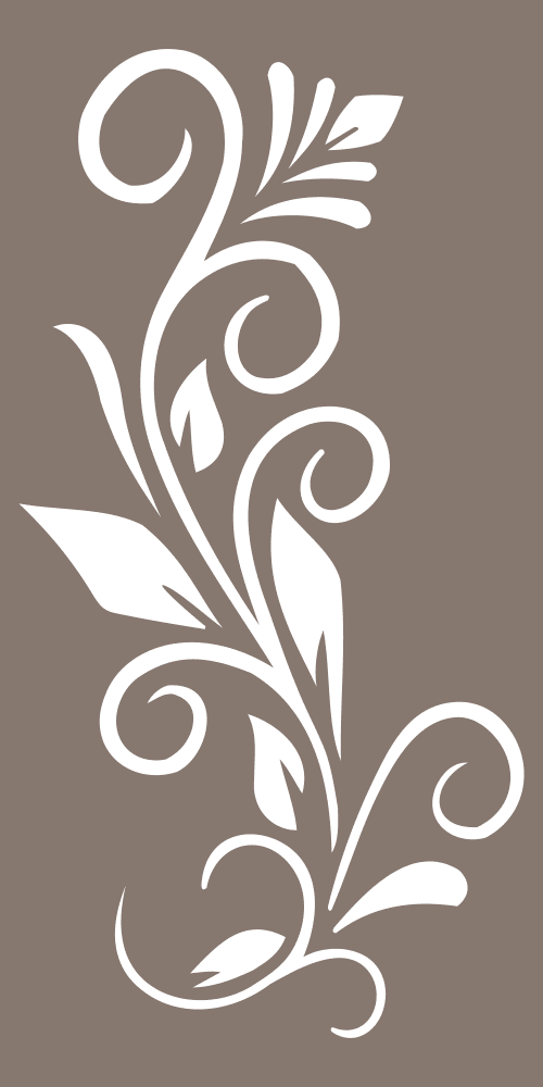 Elegant Floral Swirl Decorative Vector for Laser Cutting
