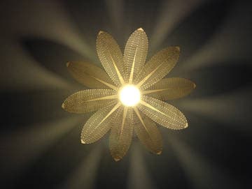 Elegant Flower Pendant Lamp Laser Cut File Vector