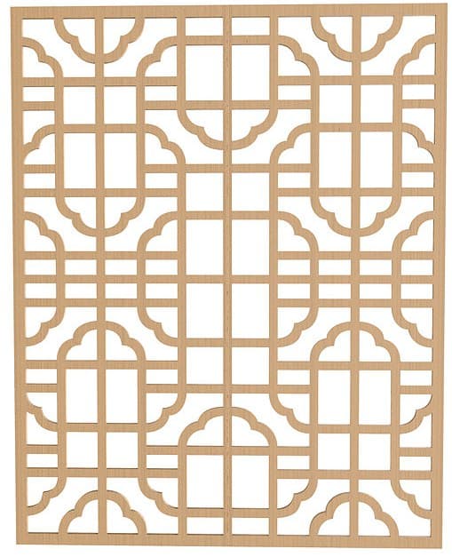 Elegant Geometric Room Divider Panel DXF Vector File