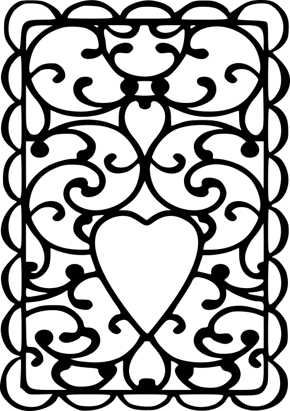 Elegant Heart Filigree Panel Free Vector for Laser Cutting