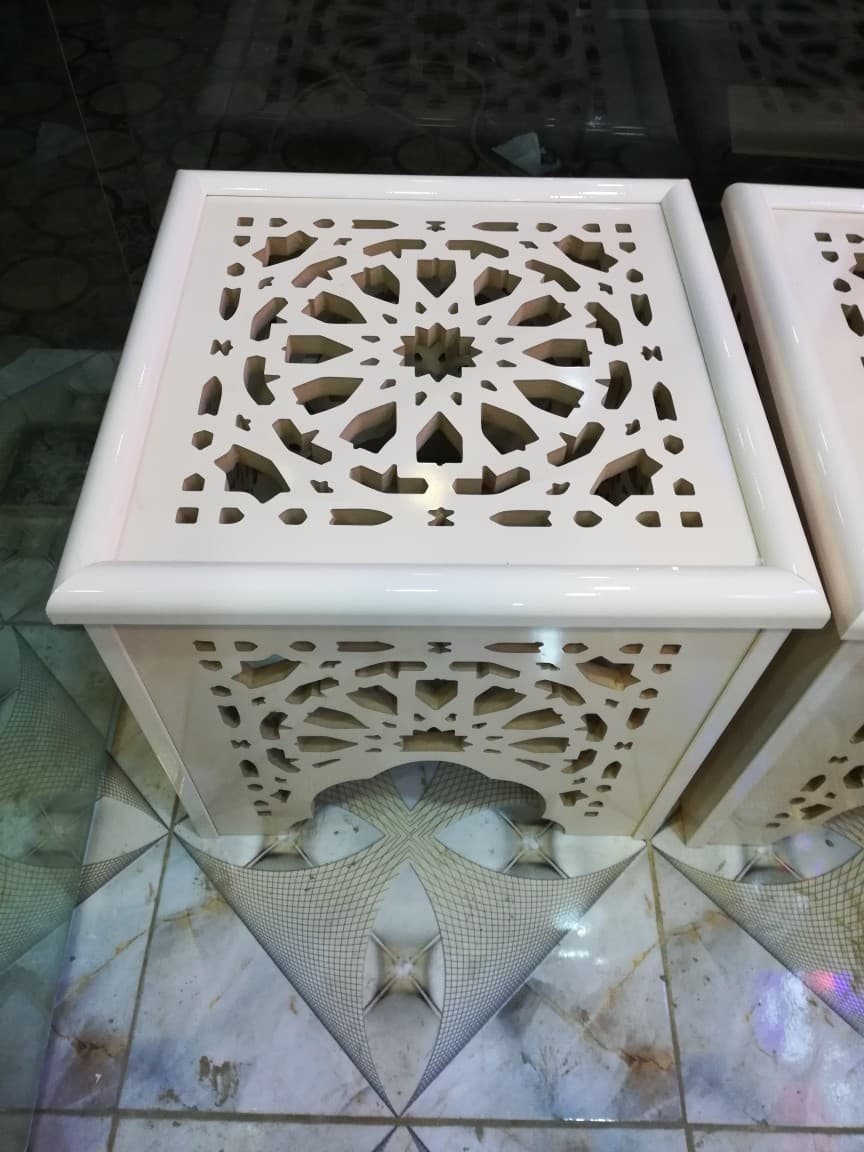 Elegant Islamic Geometric Stool Laser Cut Vector File