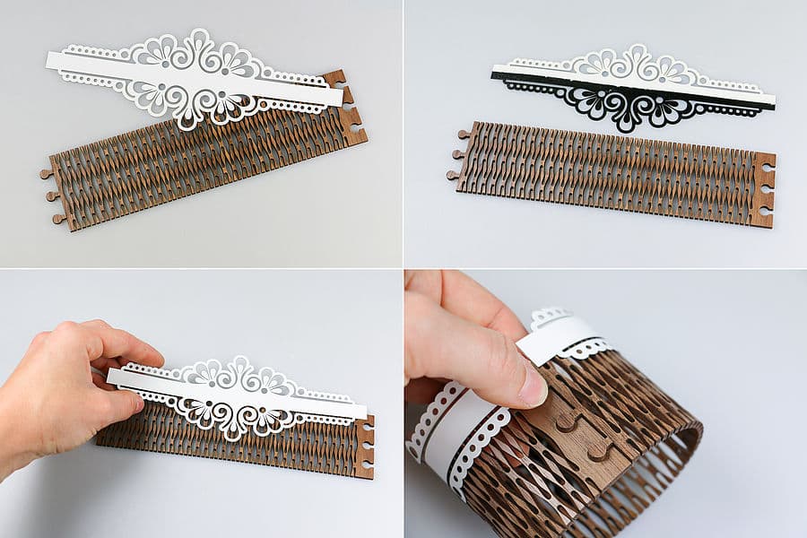 Elegant Laser Cut Napkin Rings Vector Design