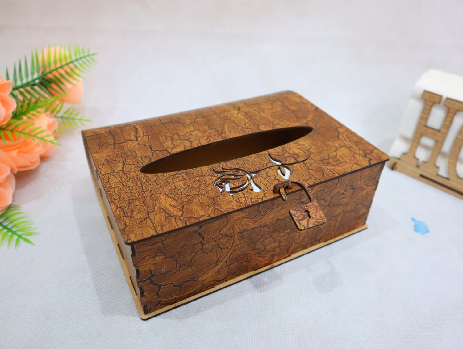 Elegant Laser Cut Tissue Box Holder SVG Vector