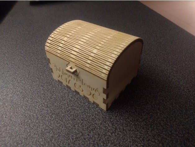 Elegant Laser Cut Wedding Ring Keepsake Box DXF Vector