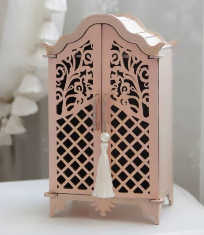 Elegant Miniature Wardrobe 3D Puzzle Laser Cut Vector File