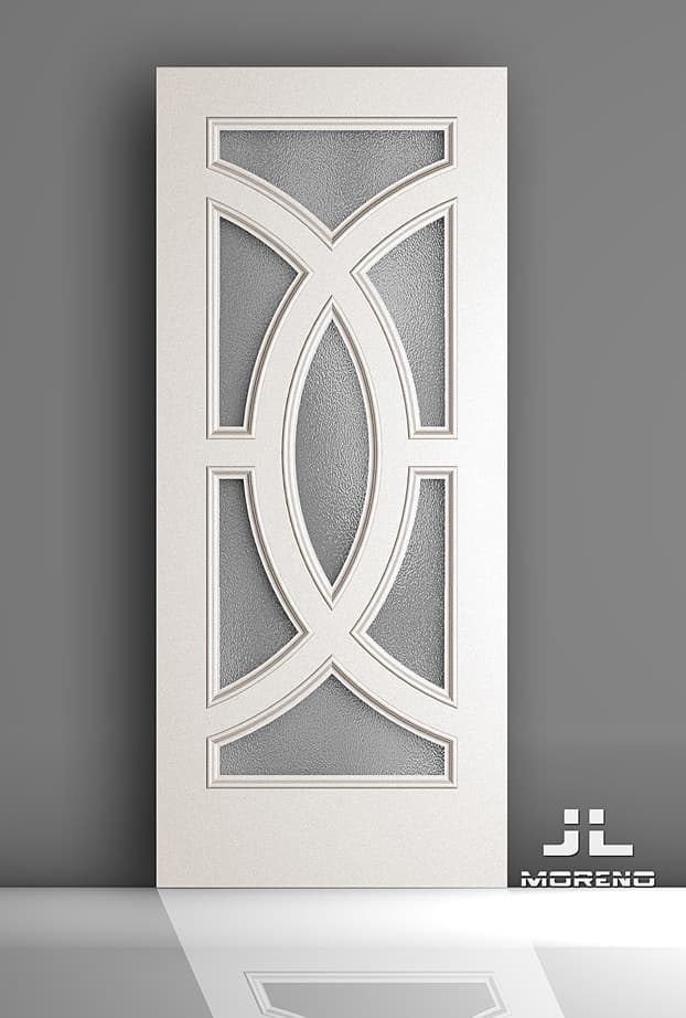 Elegant Modern Door Panel Vector Design for CNC - DXF File