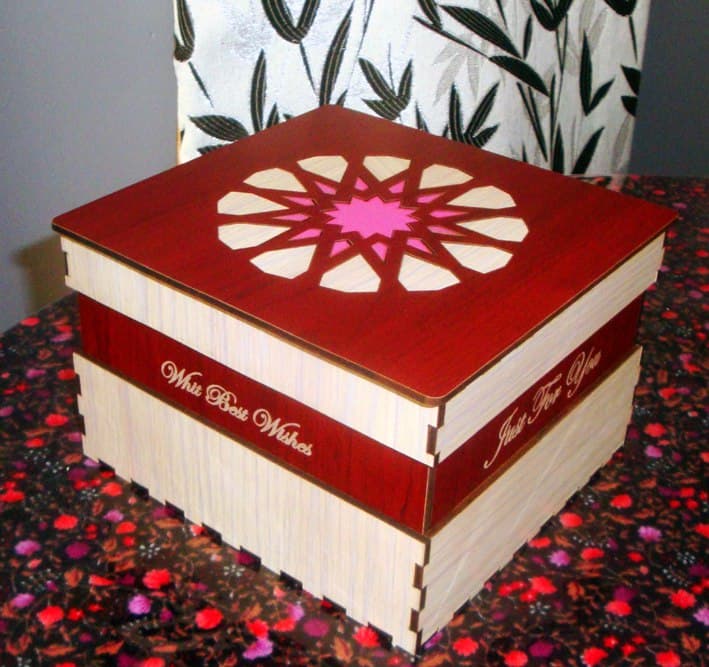 Elegant Ornamental Gift Box Laser Cut Vector File (DXF)