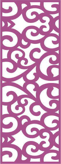 Elegant Ornamental Swirl Panel Vector for Laser Cutting (DXF/SVG)