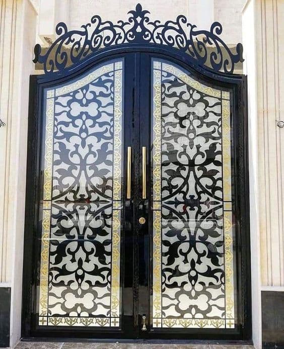 Elegant Ornate Front Gate Laser Cut Vector Design SVG File