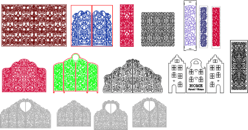 Elegant Room Divider and Decorative Screen Vector Collection
