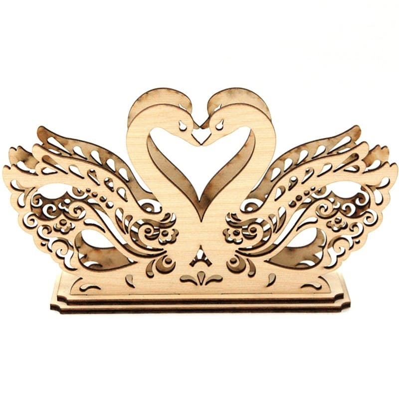 Elegant Swan Napkin Holder Laser Cut Vector File