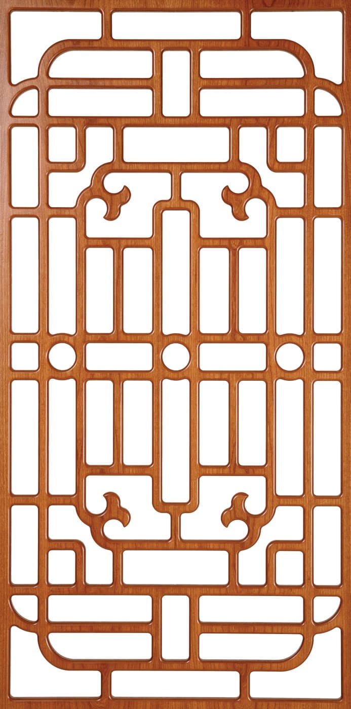 Elegant Traditional Lattice Screen Vector DXF File