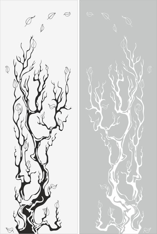 Elegant Tree Branch Laser Cut Panel Vector File