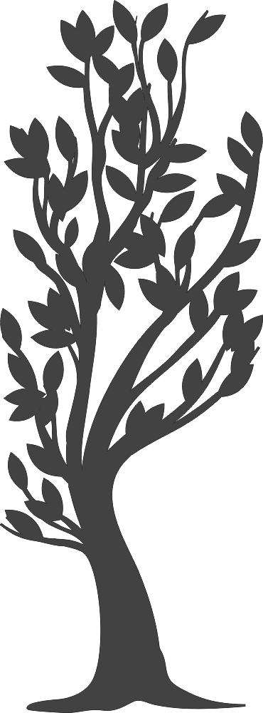 Elegant Tree Silhouette Vector Design for Laser Cutting DXF