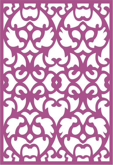 Elegant Victorian Floral Decorative Panel Vector File