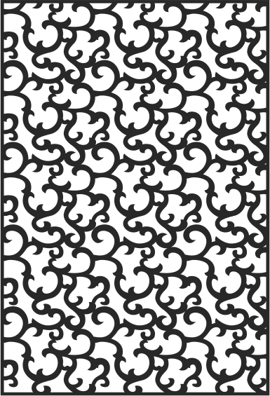 Elegant Victorian Swirl Pattern Vector for Laser Cutting