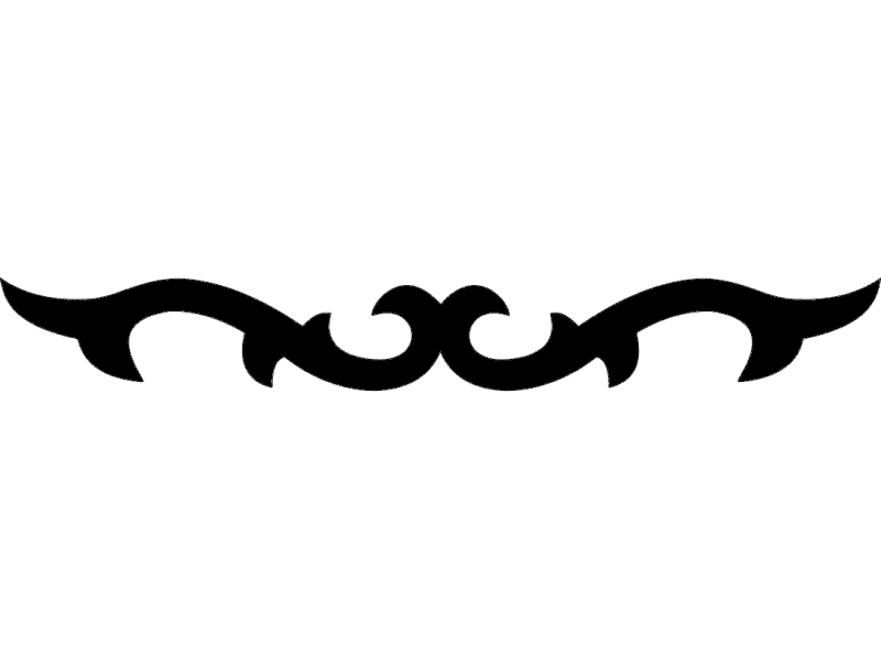 Elegant Vintage Scroll Border Pattern DXF Vector File