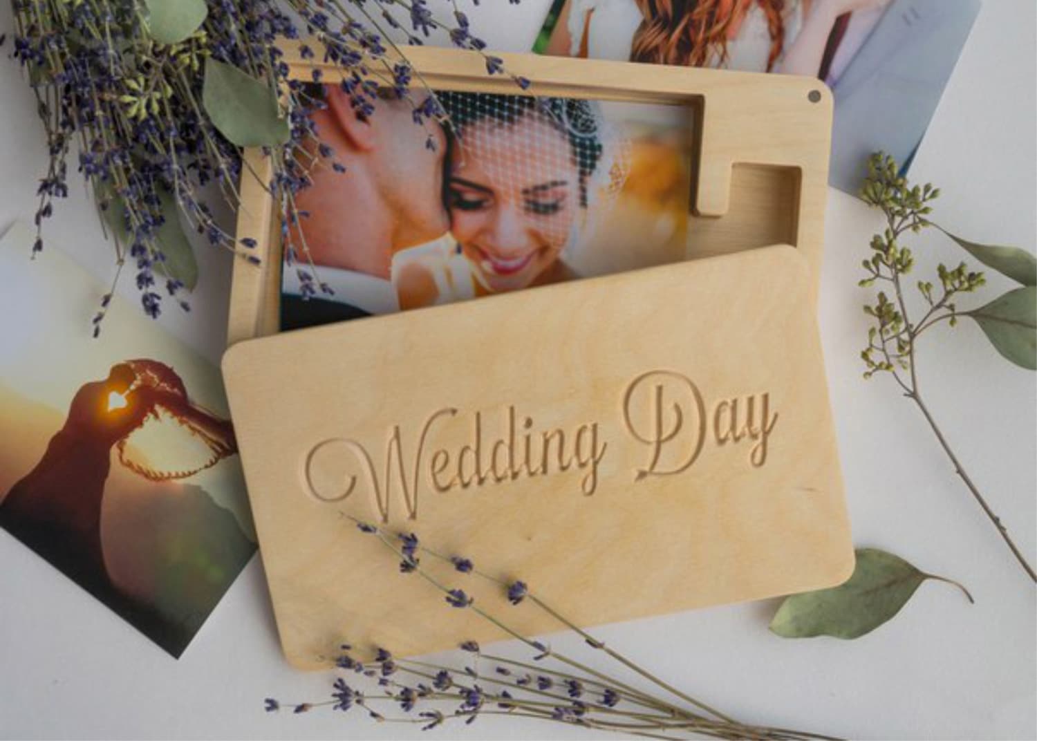 Elegant Wedding Photo Keepsake Box Laser Cut File