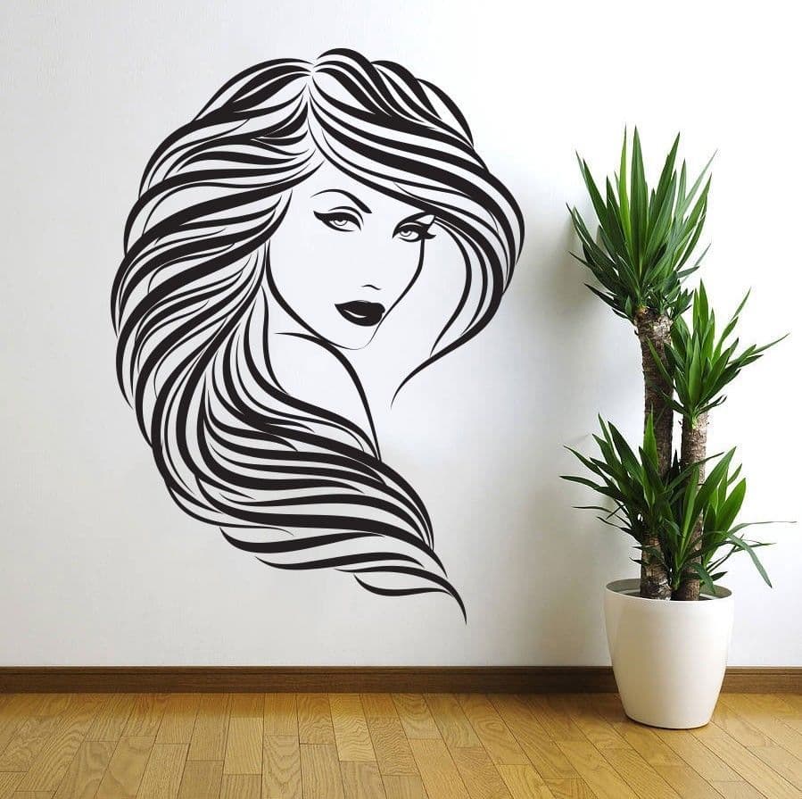 Elegant Woman Portrait Wall Art Vector - Laser Cut Ready DXF