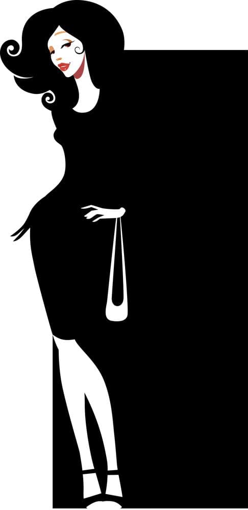 Elegant Woman Silhouette Vector Design for Laser Cutting