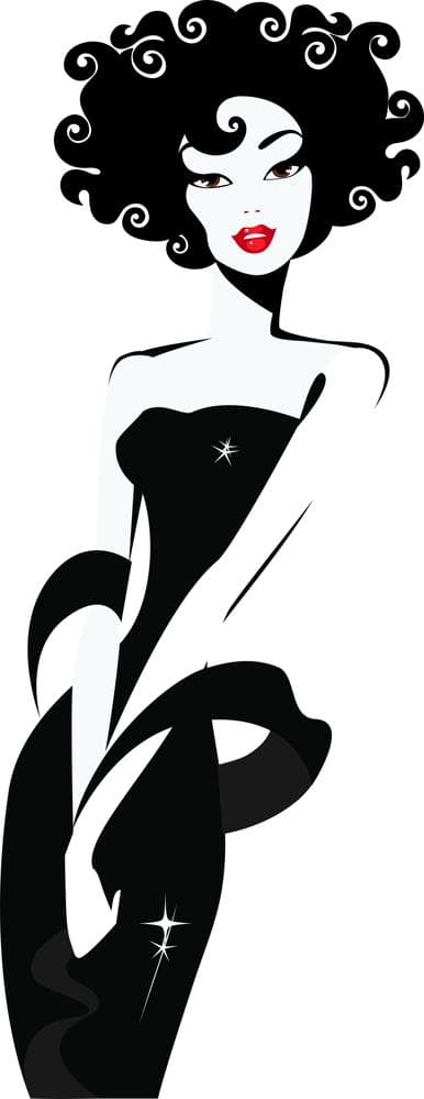 Elegant Woman Silhouette Vector Design for Laser Cutting