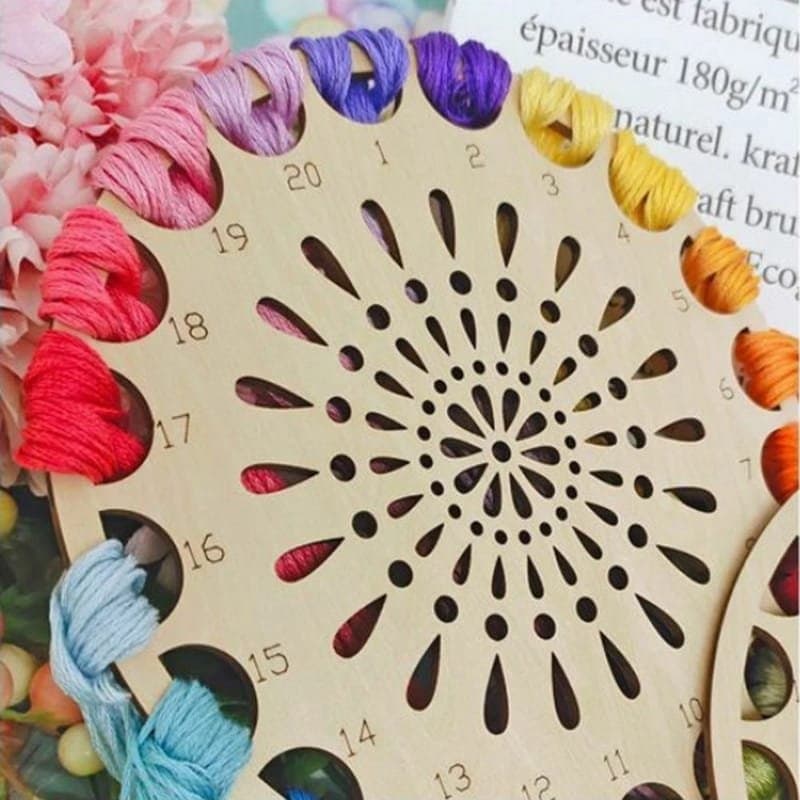 Embroidery Thread Organizer Mandala Design Vector File