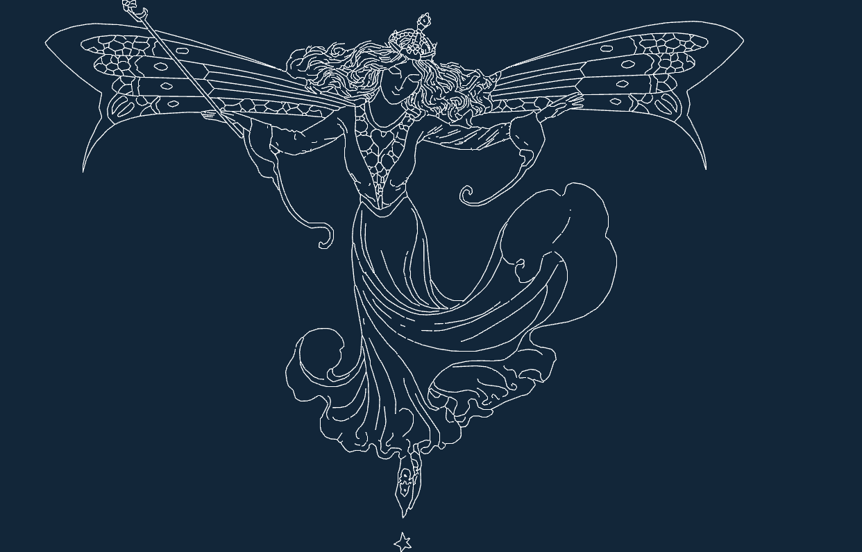 Enchanting Fairy Queen Vector Design for CNC Laser Cut (DXF)