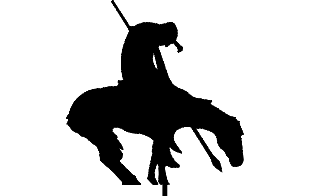 End of the Trail Native American Silhouette DXF Vector File
