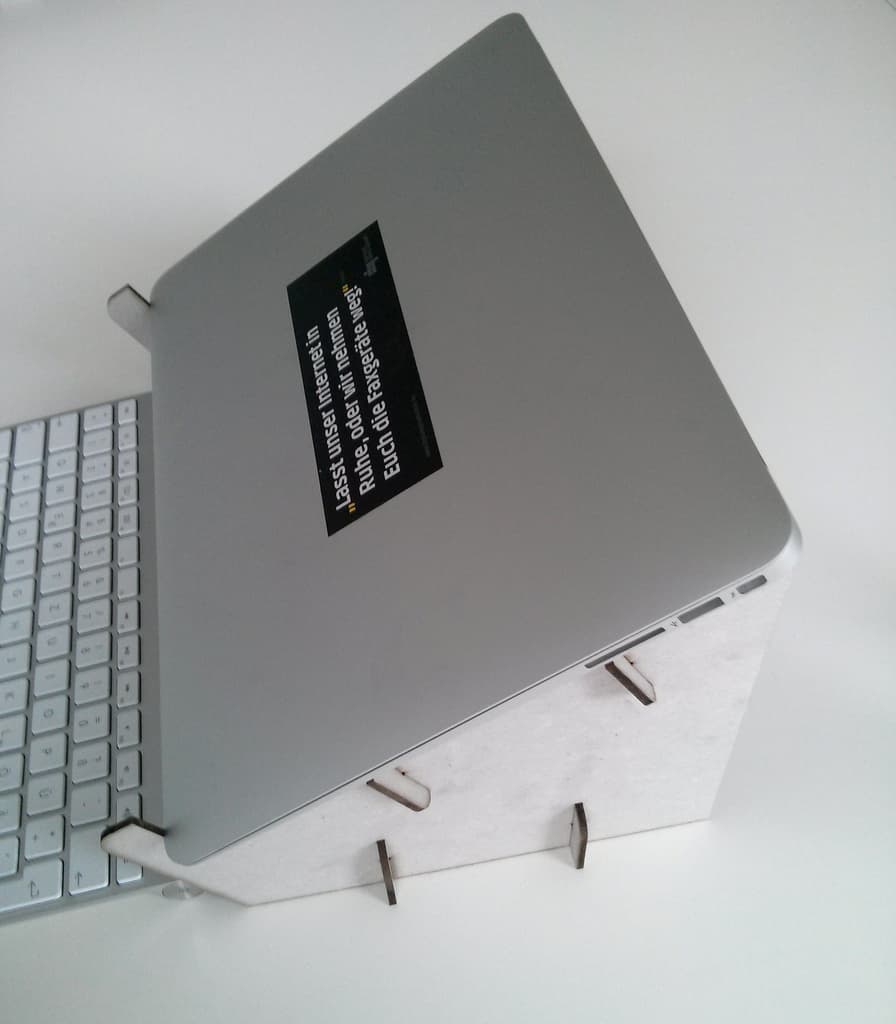Ergonomic Portable Laptop Stand Laser Cut File SVG