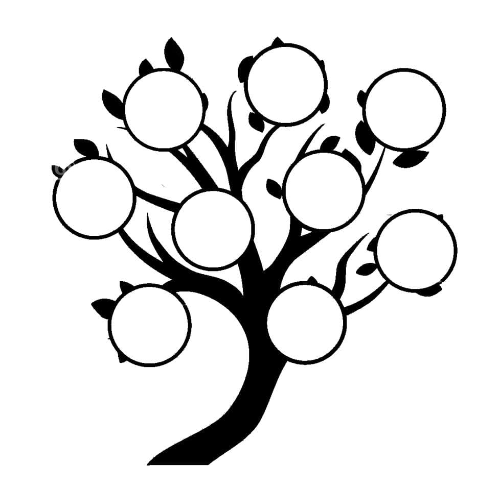 Family Photo Tree Wall Art DXF Laser Cut File
