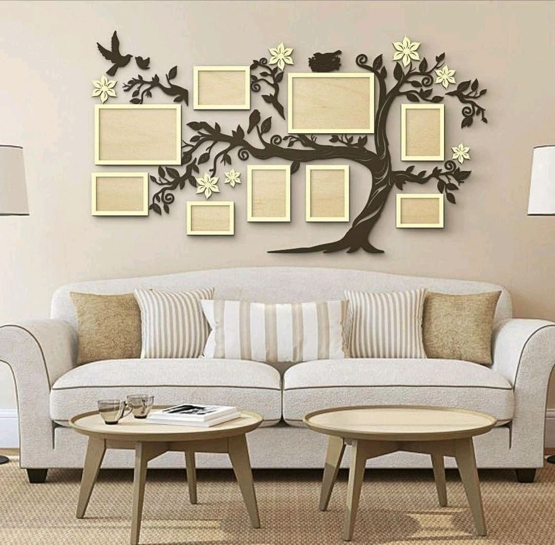 Family Tree Photo Frame Wall Art Laser Cut Vector File