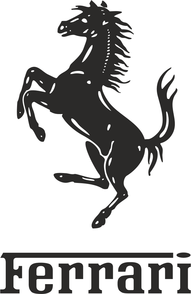 Ferrari Prancing Horse Logo Vector for Laser Cutting