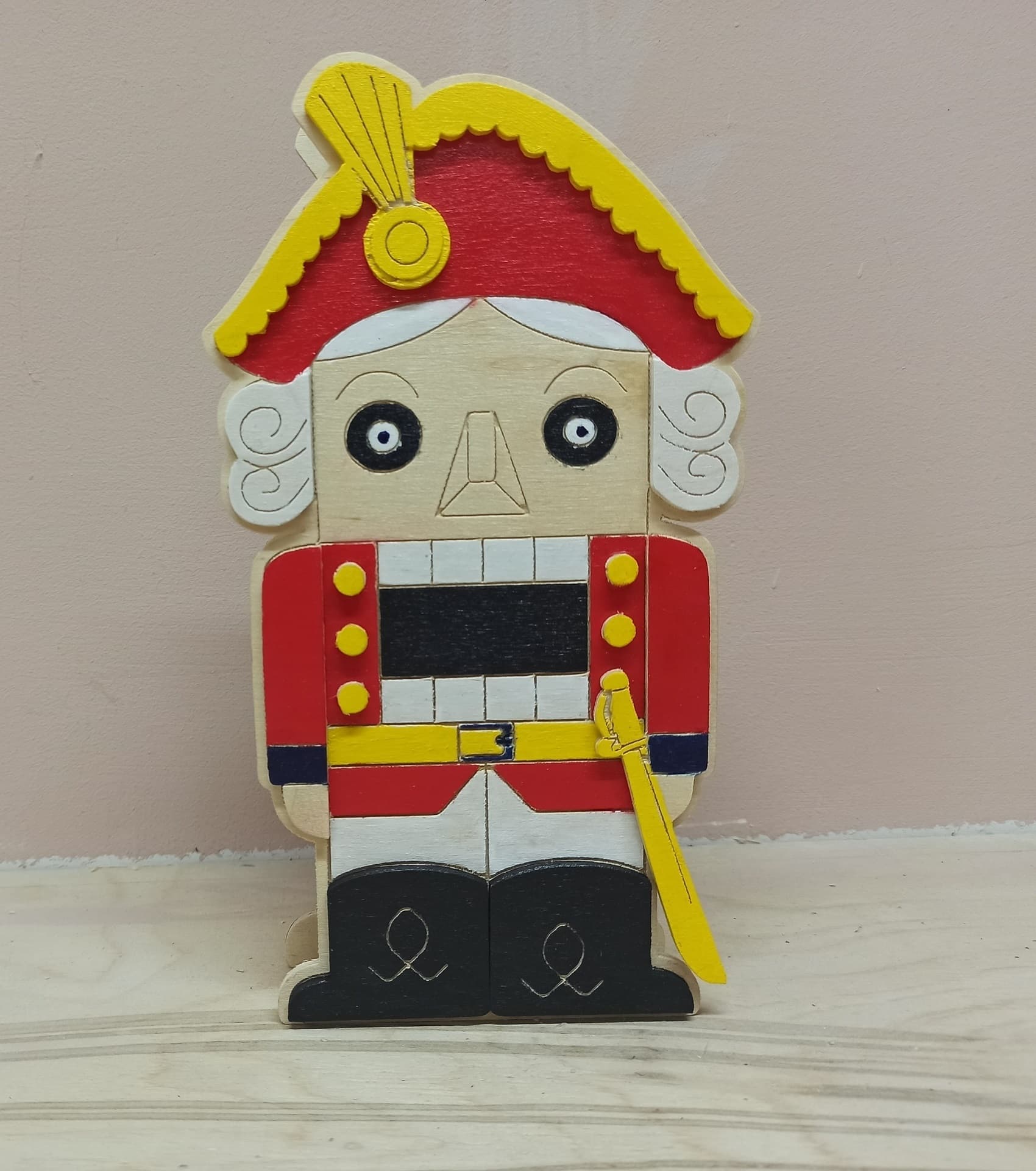 Festive Nutcracker Pencil Holder Laser Cut Vector File