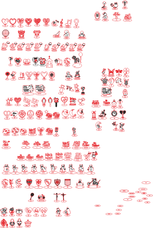 Festive Tabletop Souvenirs Collection Vector File for Laser Cutting