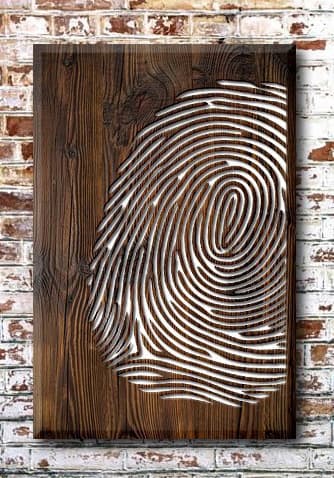 Fingerprint Wall Art Laser Cut Vector File