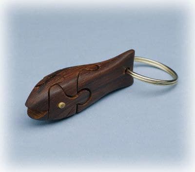 Fish Keychain 3D Puzzle Laser Cut Vector File
