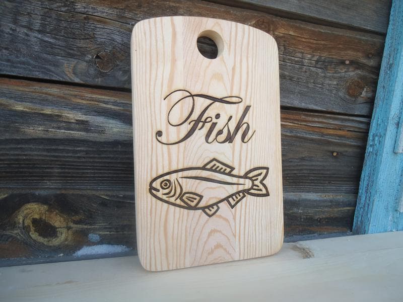 Fish Kitchen Cutting Board Engraving Vector File