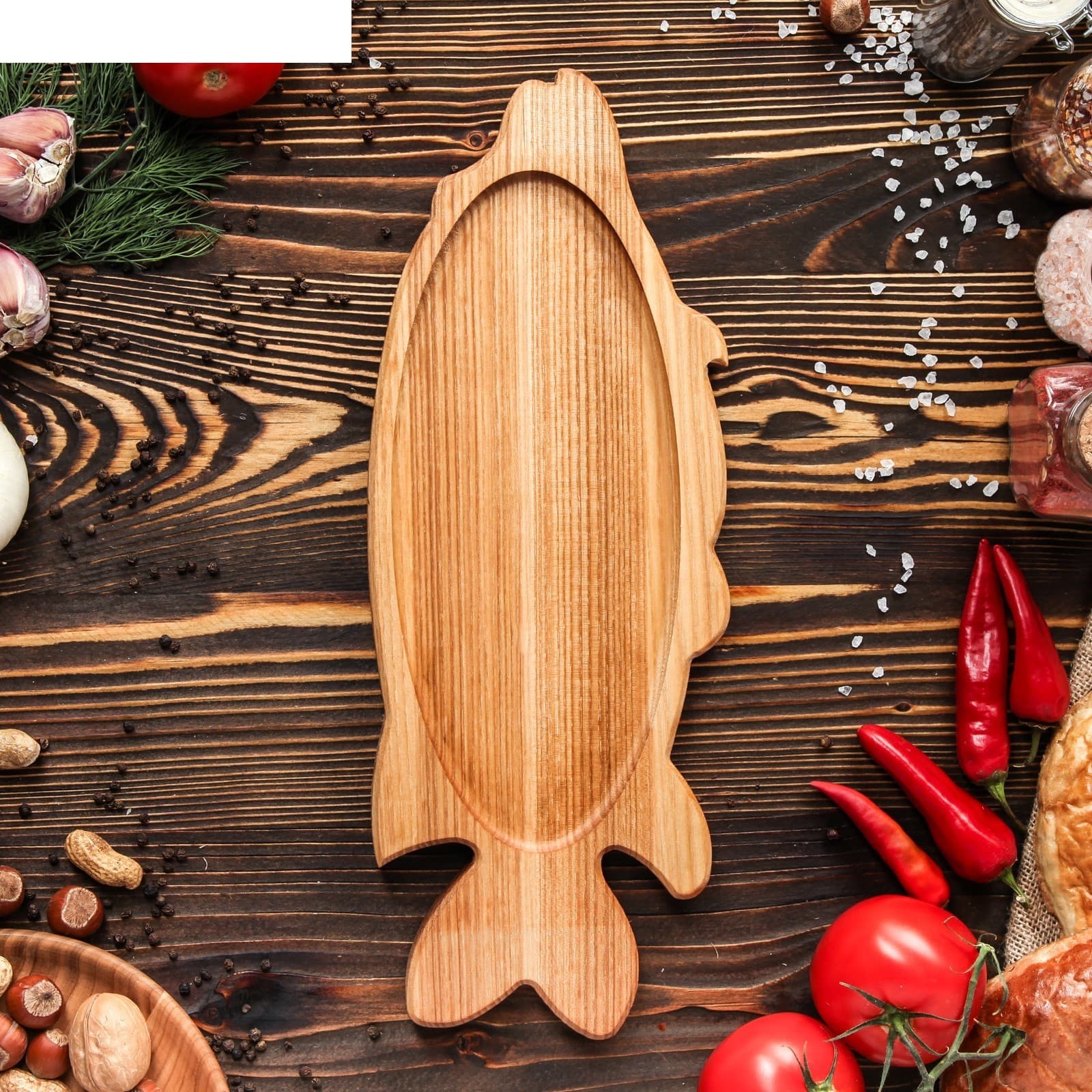 Fish Shaped Serving Platter Laser Cut File - Free Vector Design