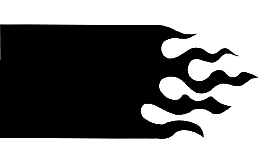Flame Shape Business Card Template - Free DXF Vector