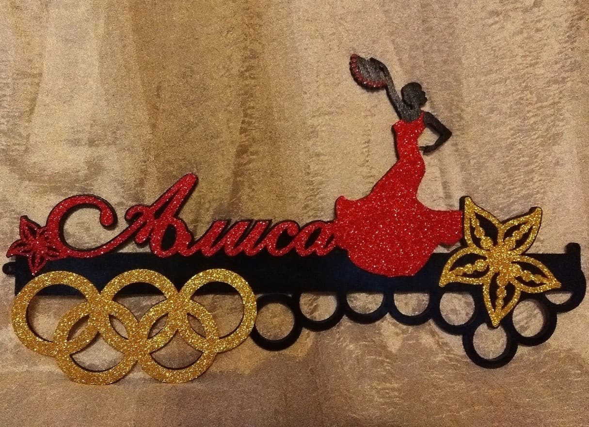 Flamenco Dancer Medal Hanger Laser Cut Vector File