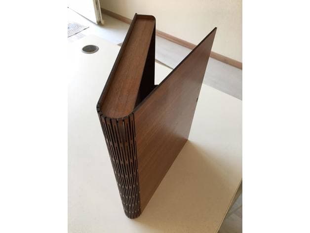 Flexible Living Hinge Wooden Book Case Vector DXF