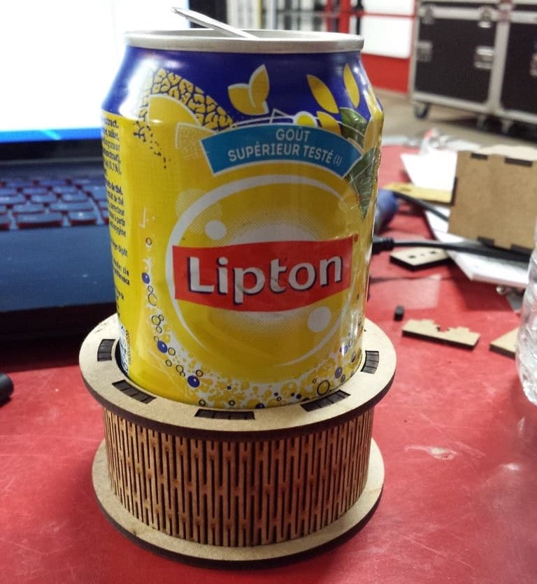 Flexible Wooden Can Holder Laser Cut Vector Plan DXF
