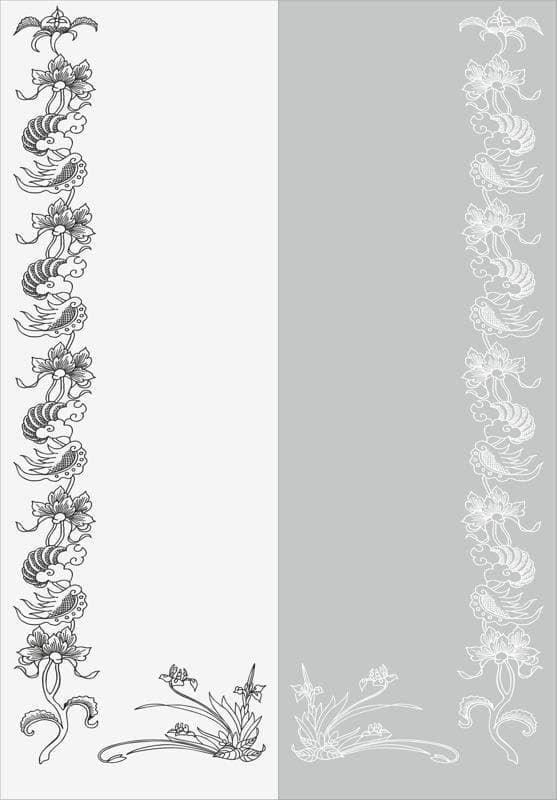 Floral Border and Corner Vector Design for Laser Cutting