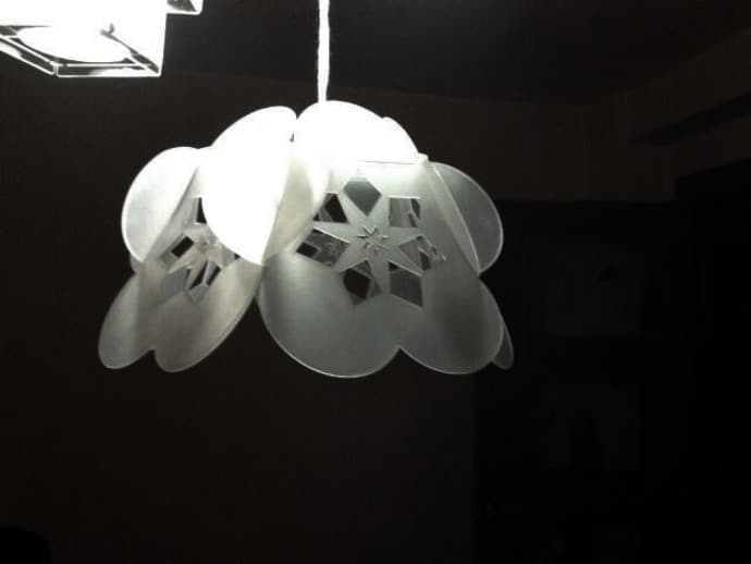 Floral Petal Pendant Lamp DXF Vector File
