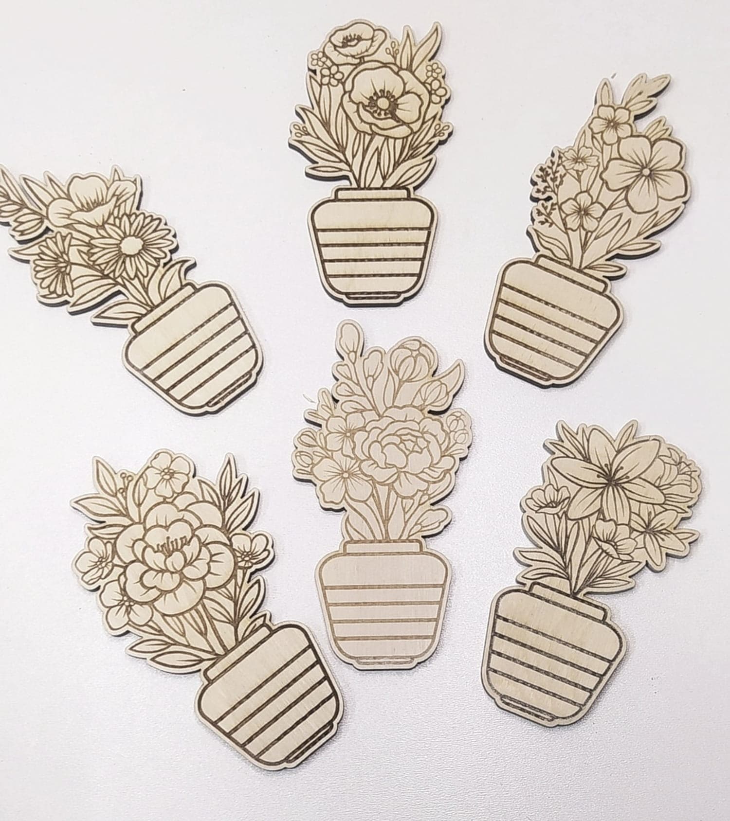 Floral Potted Plant Laser Cut Files - Free Vector Download