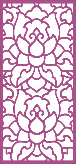 Floral Seamless Decorative Panel Laser Cut Vector File