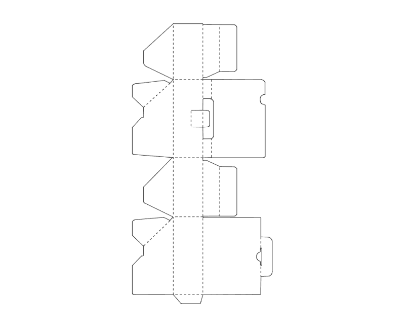 Foldable Gift Box Vector Template for Laser Cutting DXF