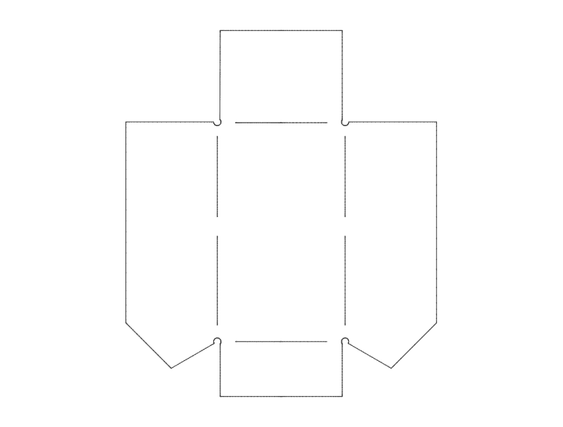 Foldable Metal Bolt Box Template - DXF Vector File
